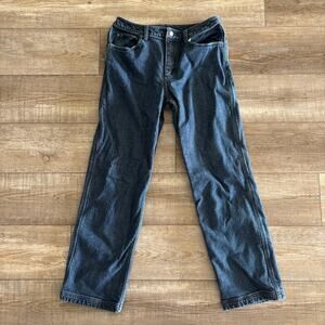 Duluth Trading Co. Daily Denim Flannel Lined Jeans Women's 8 x 29 Straight Leg